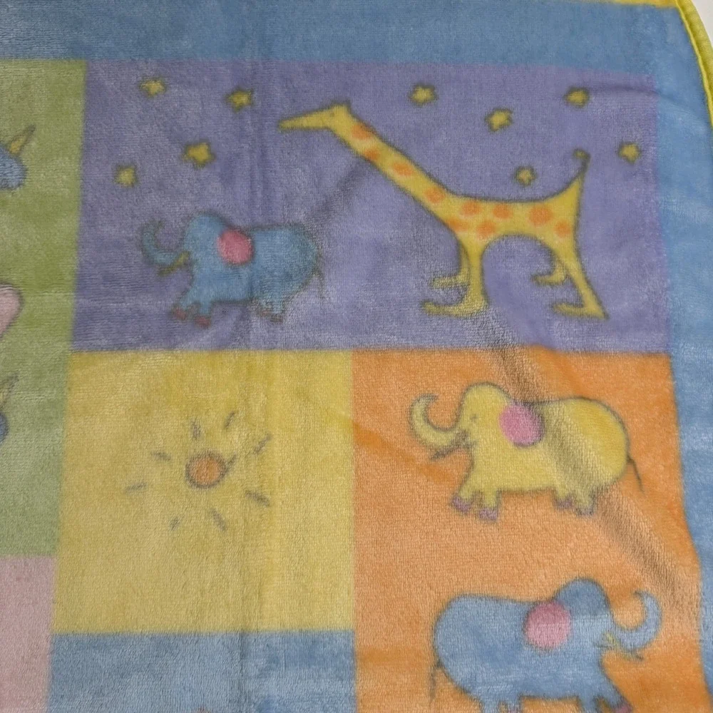 Carter's John Lennon Real Love Baby animal soft fleece blanket Multicolor VTG
